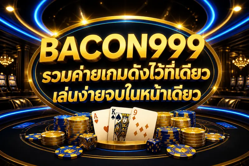 BACON999 รวมค่ายเกมดังไว้ที่เดียว เล่นง่ายจบในหน้าเดียว