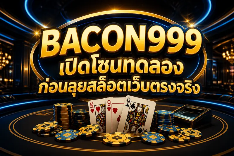 BACON999 เปิดโซนทดลองก่อนลุยสล็อตเว็บตรงจริง